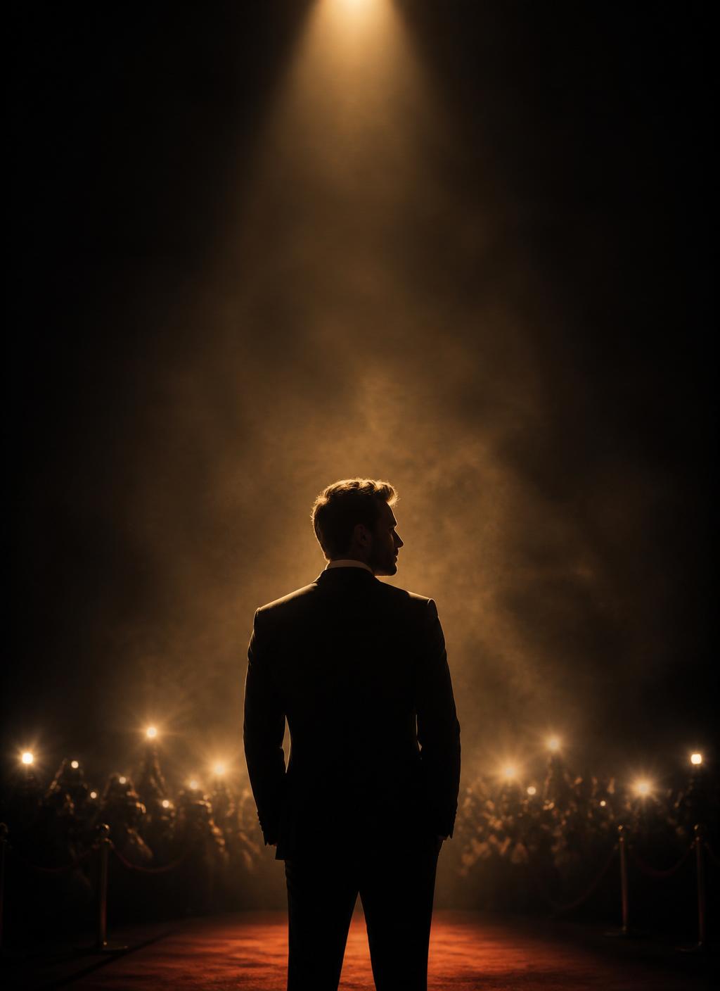 A public figure under a spotlight — the front of the brand.